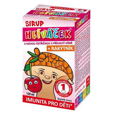 Hlíváček Sirup S Hlívou A Rakytníkem Višeň 100ml