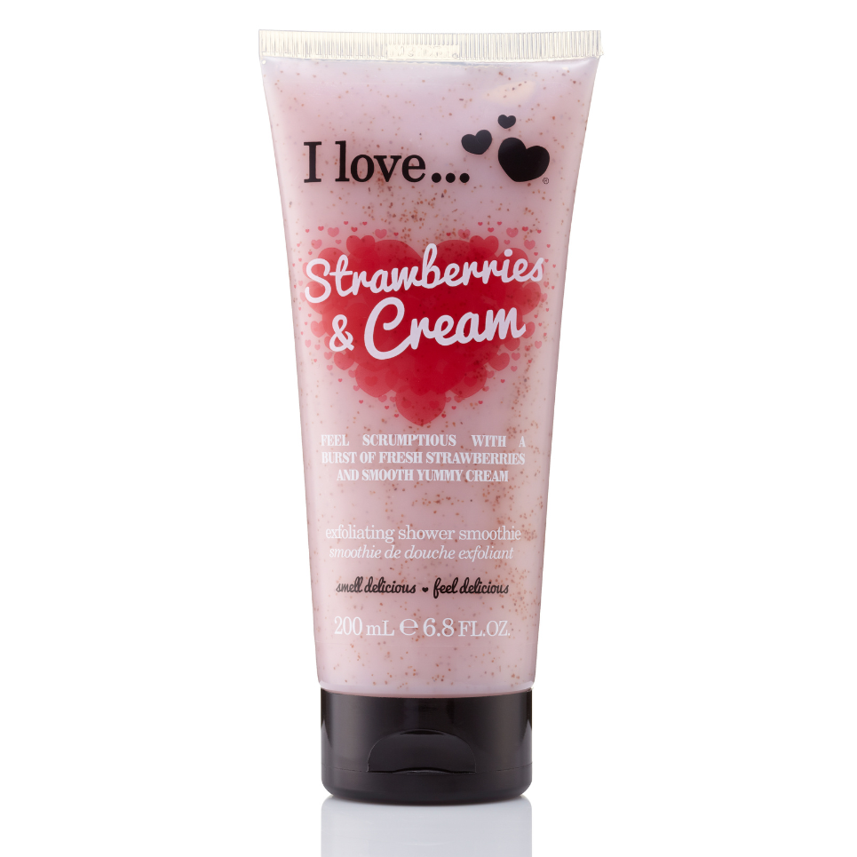 I LOVE Sprchový peeling 200 ml - jahoda se smetanou