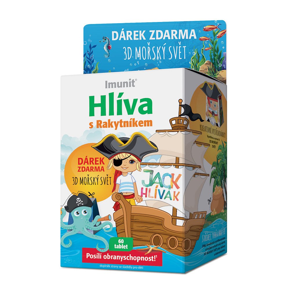 Hlíva Jack Hlívák pro děti mořský svět 60 tablet