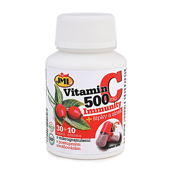 Jml Vitamin C 500mg + šípky A Zinek Cps.30+10