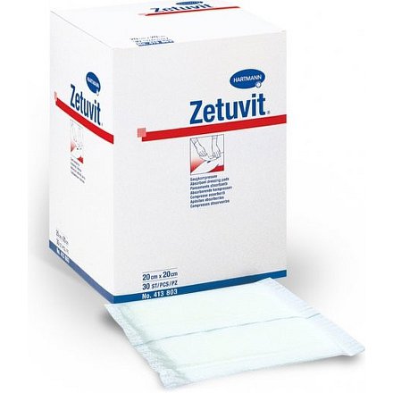 Kompresy Kombinované Savé Zetuvit nesterilní, 20x20cm,30ks