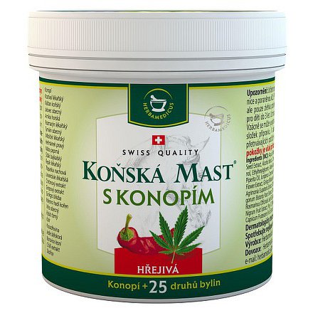 Herbamedicus Koňská Mast S Konopím Hřejivá 250ml