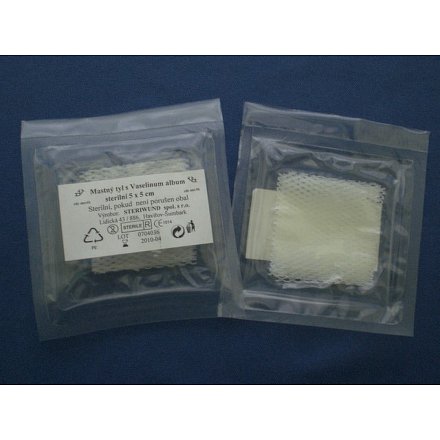 Krytí Sterilní-mastný Tyl 5x5cm/5ks Steriwund