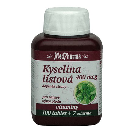 Medpharma Kyselina Listová 400mcg Tbl.107