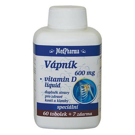Medpharma Vápník 600mg+vit.d-liquid Tobolek 67
