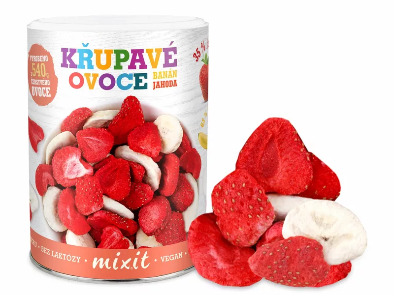 Mixit Banán Jahoda - Křupavé ovoce 80g