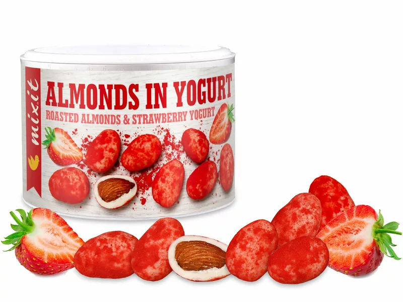 Mixit Mandle V Jogurtu S Jahodovým Prachem 240g