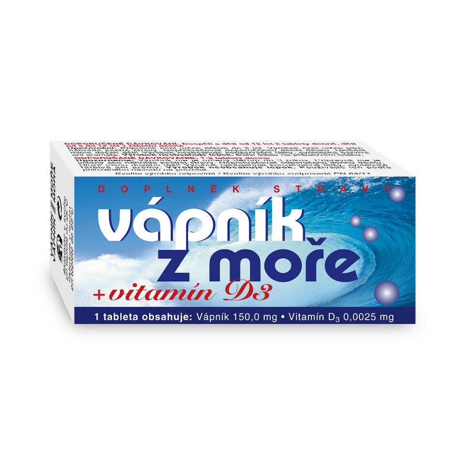 Naturvita Vápník Z Moře + Vitamín D3 Tbl.60