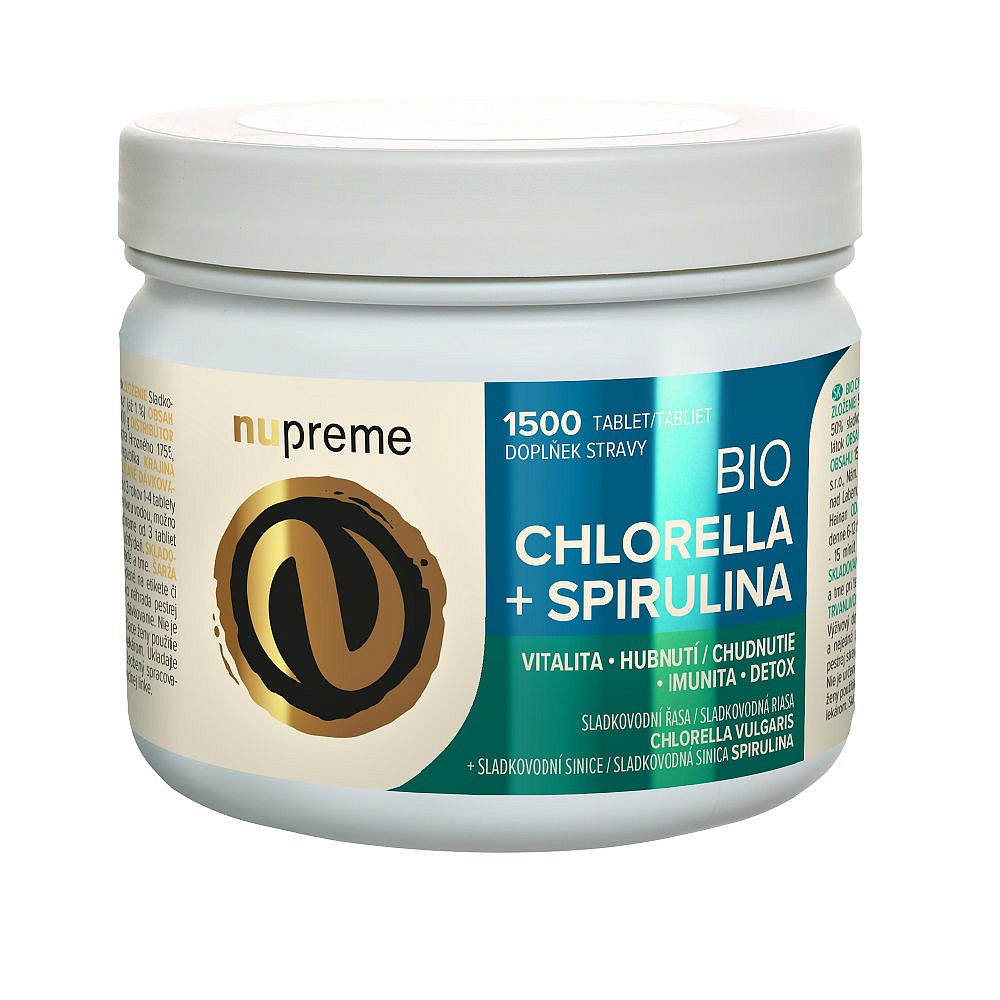 Chlorella+spirulina Tbl.1500 Bio Nupreme