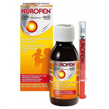 Nurofen pro děti jahoda 20mg/ml perorální suspenze 100 ml