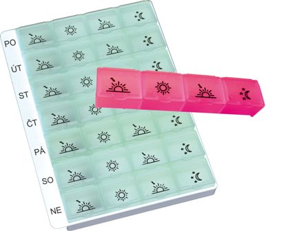 Dávkovač Léků Obzor Set 04 Týdenní + 04 Denní