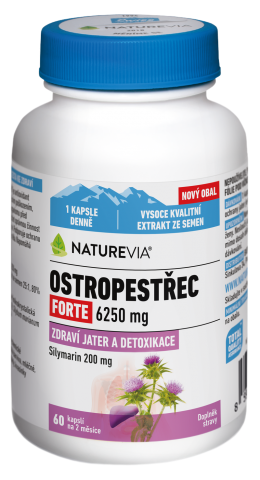 Naturevia ostropestřec forte 60 kapslí