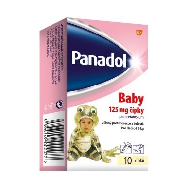 Panadol Baby 125mg čípky 10ks