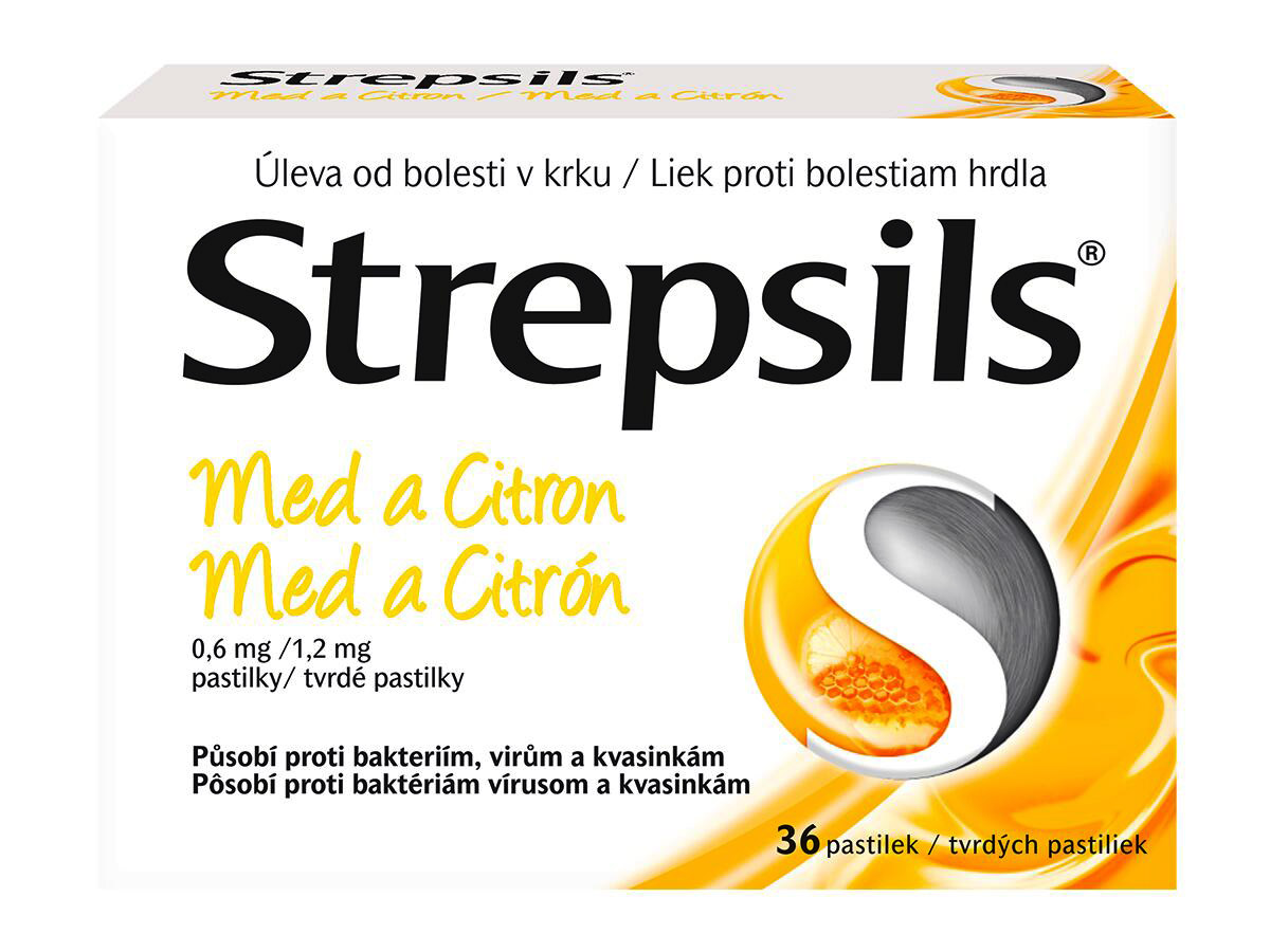 Strepsils Med A Citron 36 pastilek