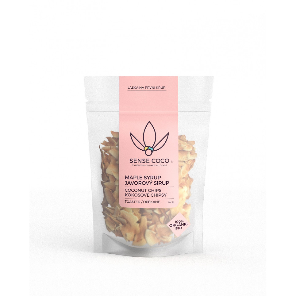 Sense Coco Bio Kokosové Chipsy S Javorovým Sirupem 40g