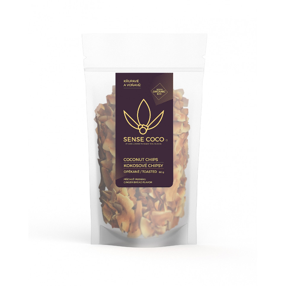 Sense Coco Perníkové Bio Kokosové Chipsy  60g