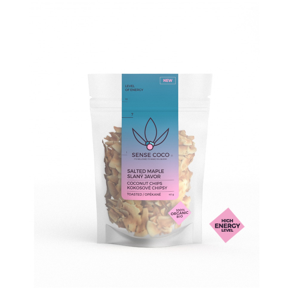 Sense Coco Bio Kokosové Chipsy Slaný Javor 40g