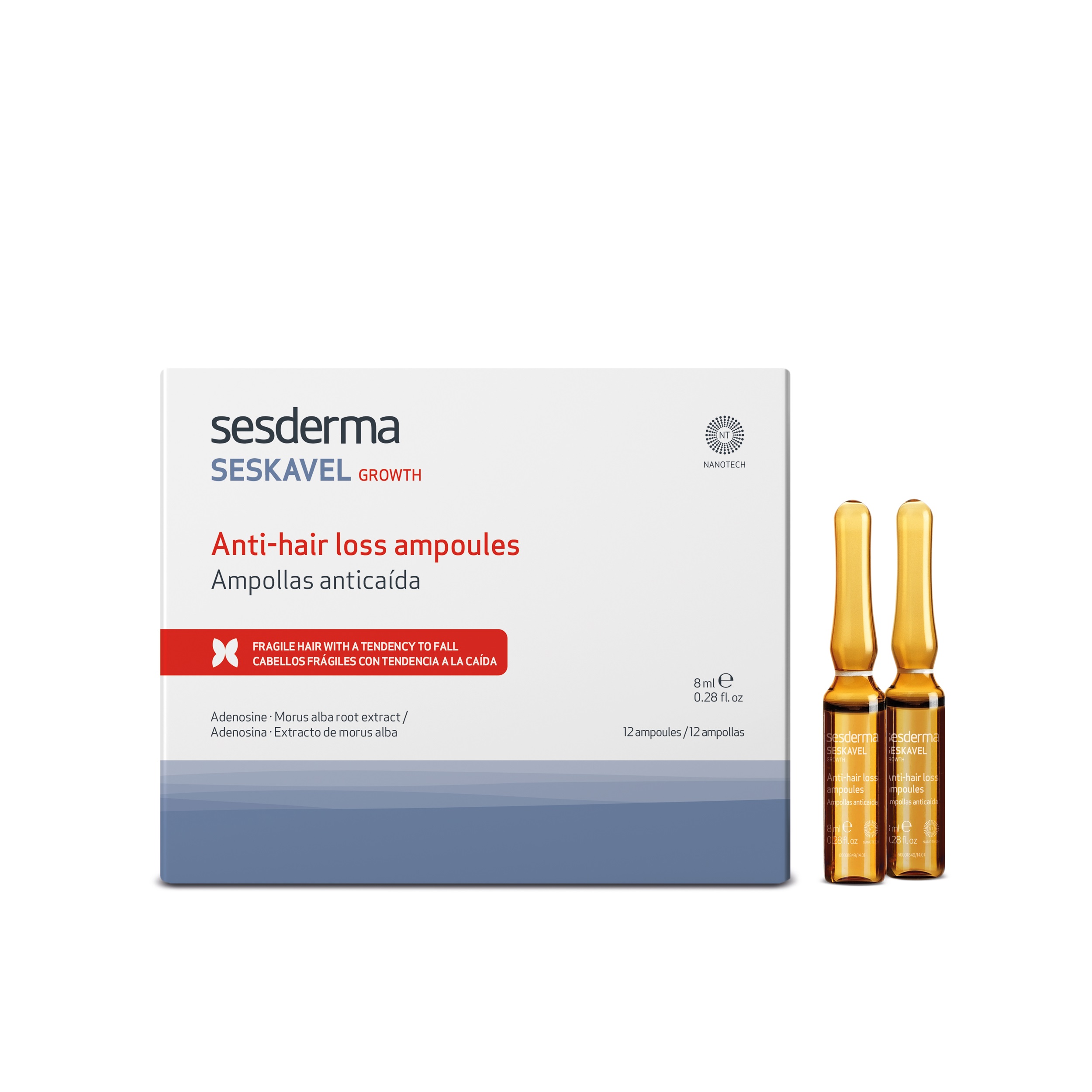 Sesderma Seskavel Ampulky -vypadávání vlasů 12x8ml