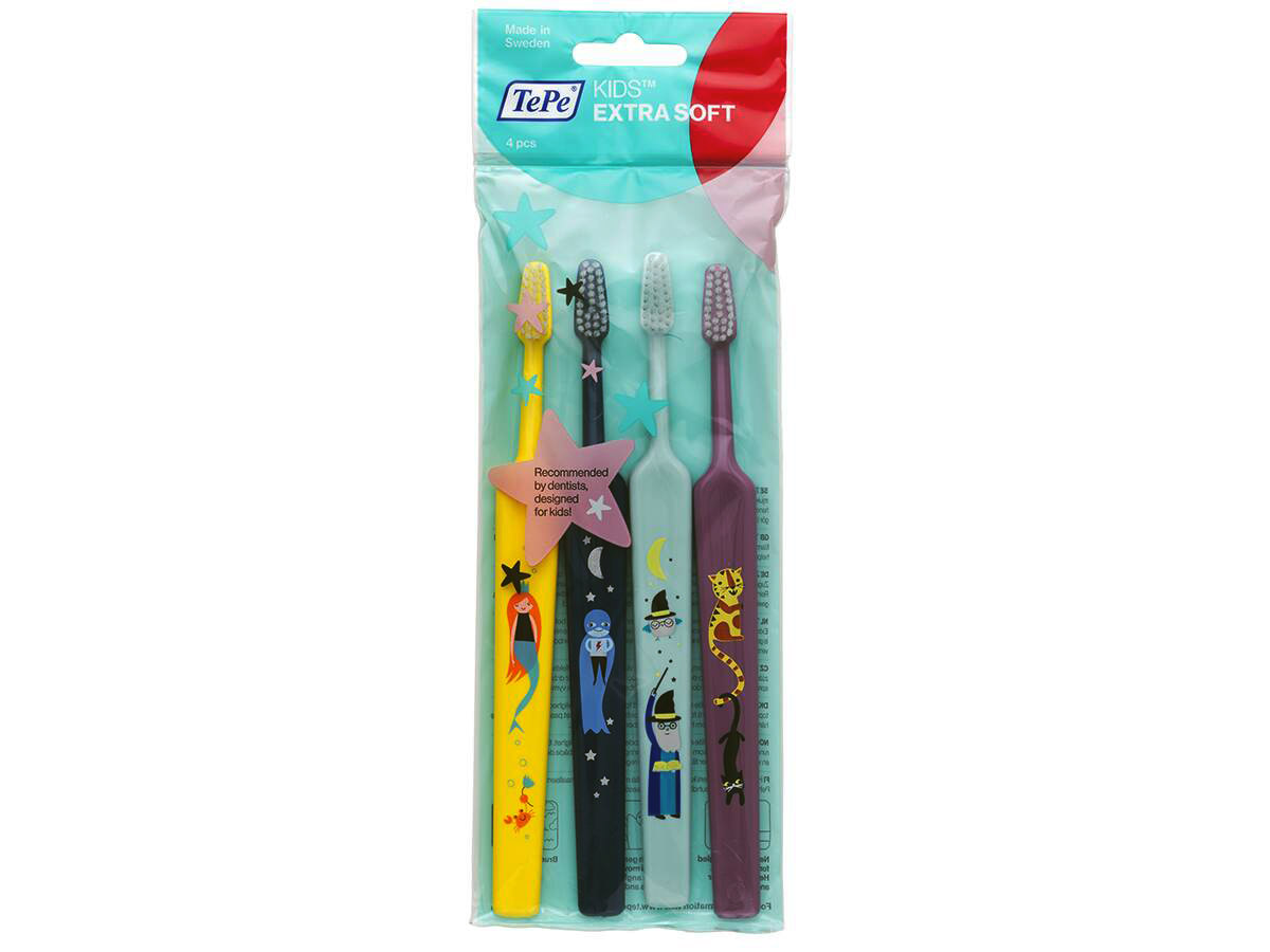 Tepe Kids X-soft Dětské Zubní Kartáčky 4ks 339470