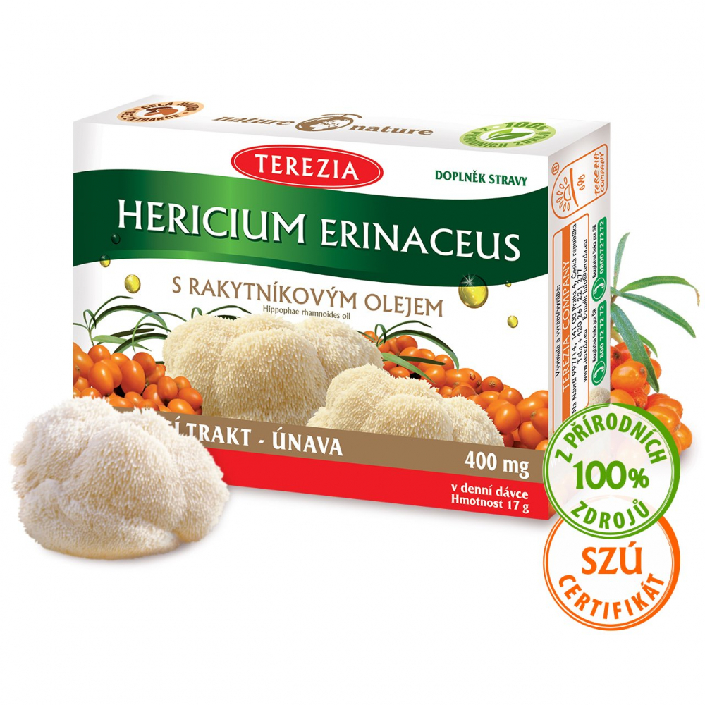 Terezia Hericium Erinaceus S Rakyt.olejem Cps.60