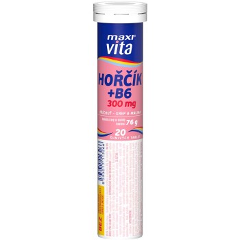Maxi Vita Hořčík + vitamín B6 20 šumivých tablet