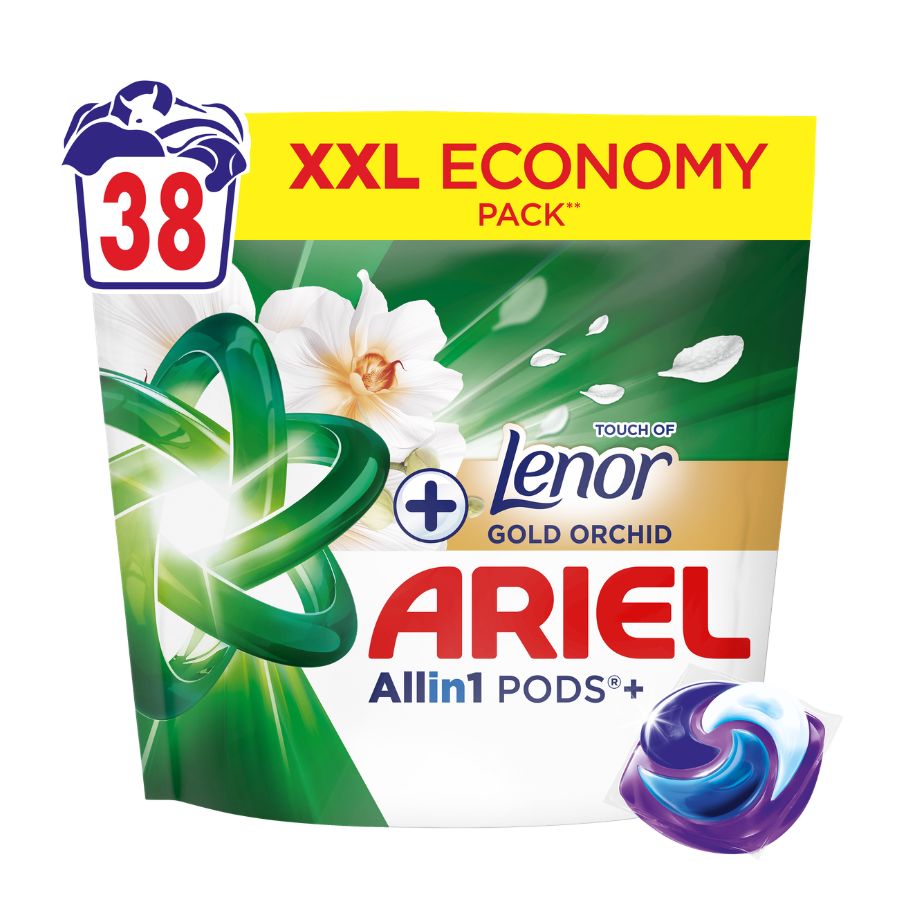 Ariel Plus Kapsle Gold Orchid 38 ks