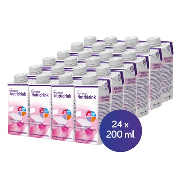 Nutridrink S příchutí jahodovou perorální roztok 24 x 200 ml