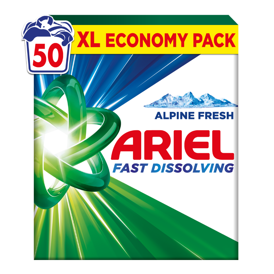 Ariel Alpine Fresh Prášek na praní 2,75 kg 50 praní