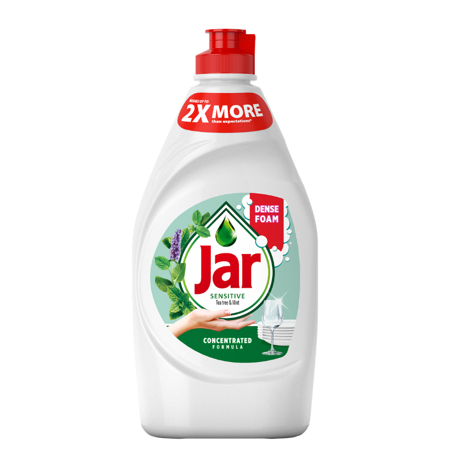 Jar Sensitive Tea Tree & Mint prostředek na nádobí 450 ml