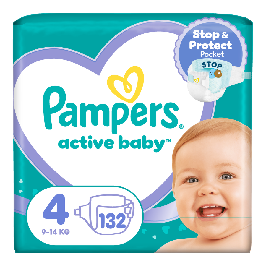 Pampers Active Baby Mega Box S4 132 ks