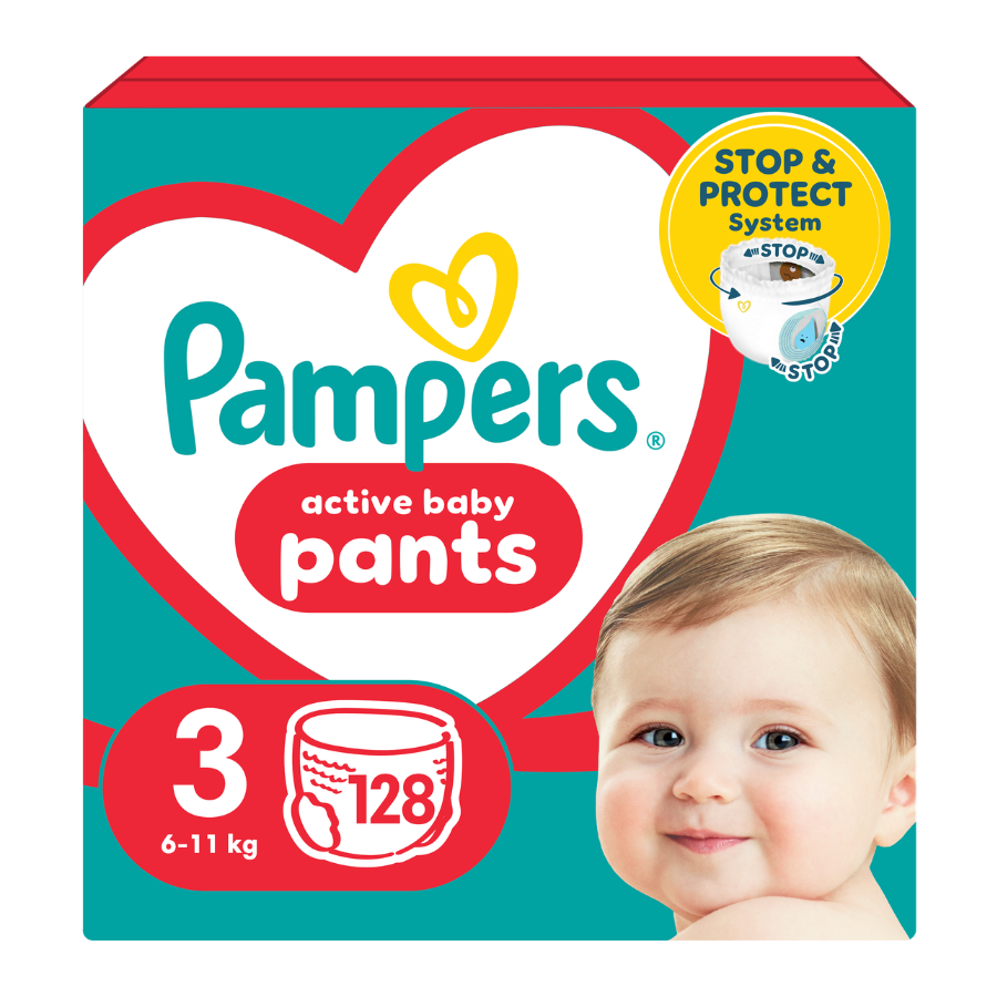 Pampers kalhotkové plenky vel. 3 Mega Box 128 ks