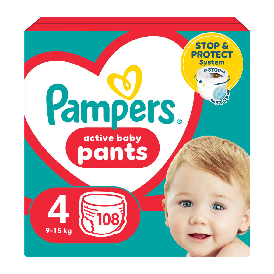 Pampers kalhotkové plenky vel. 4 Mega Box 108 ks