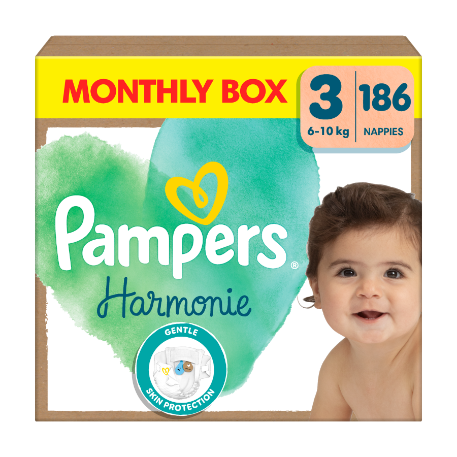 Pampers Harmonie 3 Plenky 6-10 kg 186 ks