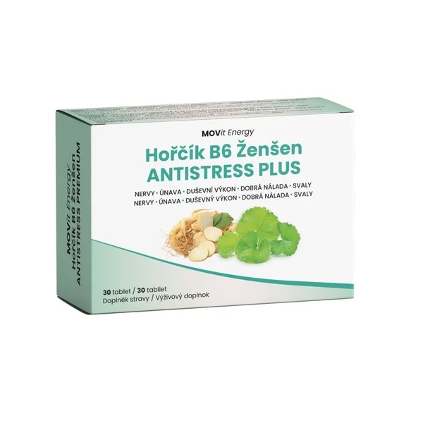 Movit Hořčík B6 + ženšen Antistress Plus 30 tablet