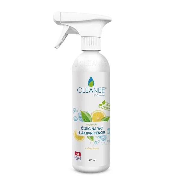 Cleanee Eco Home hygienický Čistič na WC s aktivní pěnou s vůní citronu 500ml