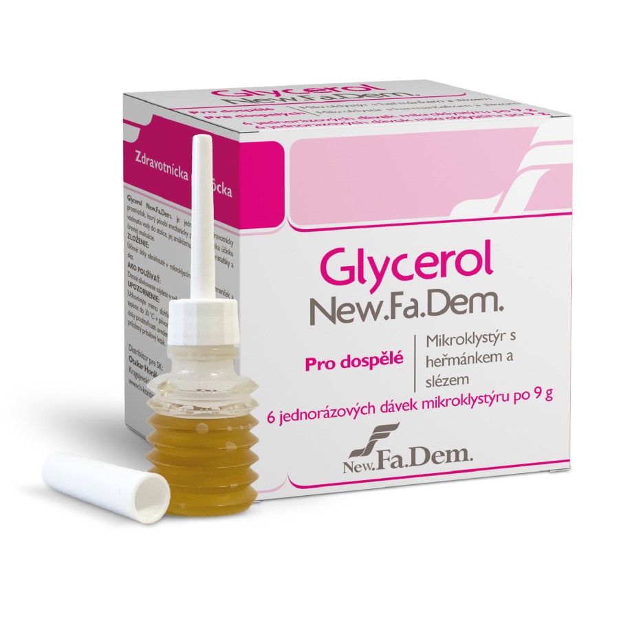 Glycerol mikroklystýr s heřmánkem a slézem pro dospělé 6x9g