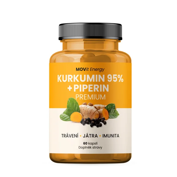 Movit Kurkumin 95% + Piperin Premium 60 kapslí