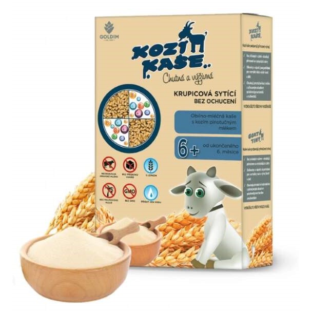 Kozí kaše krupicová sytící bez ochucení 6m+ 200g
