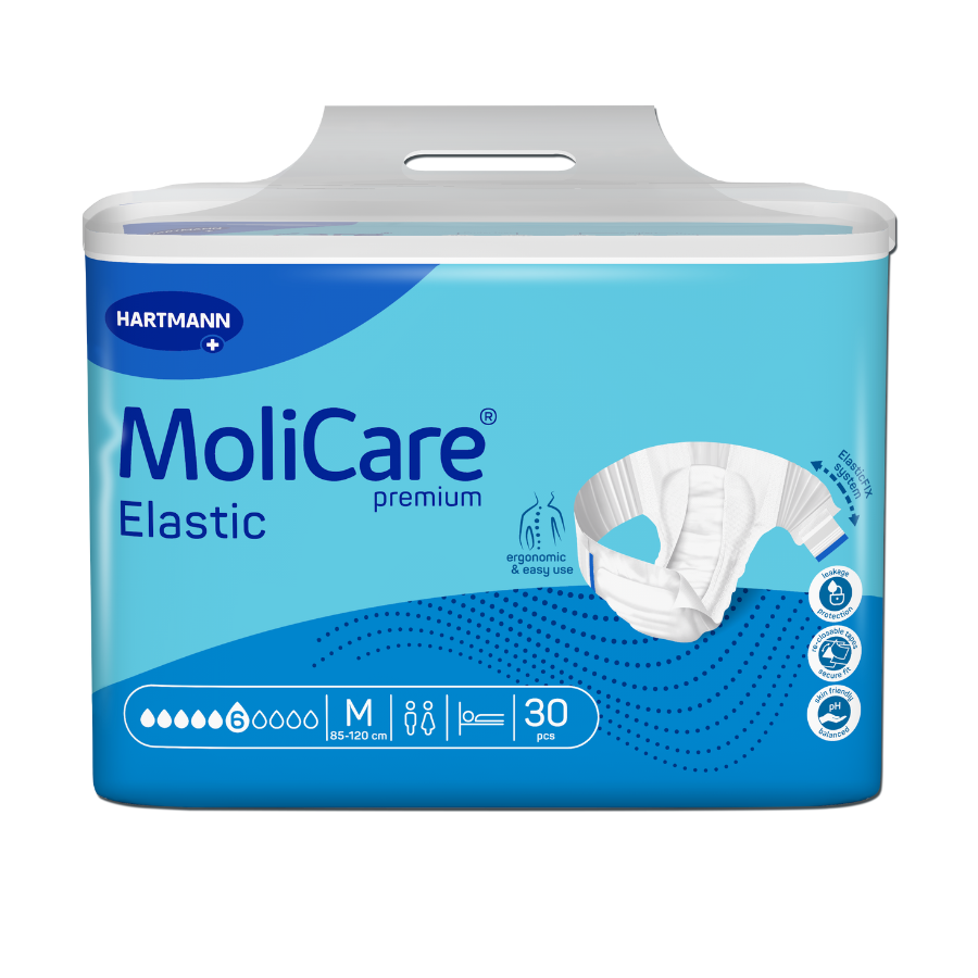 Kalhotky zalepovací Molicare Elastic 6 kapek M boky 85-120cm 2159ml 30ks