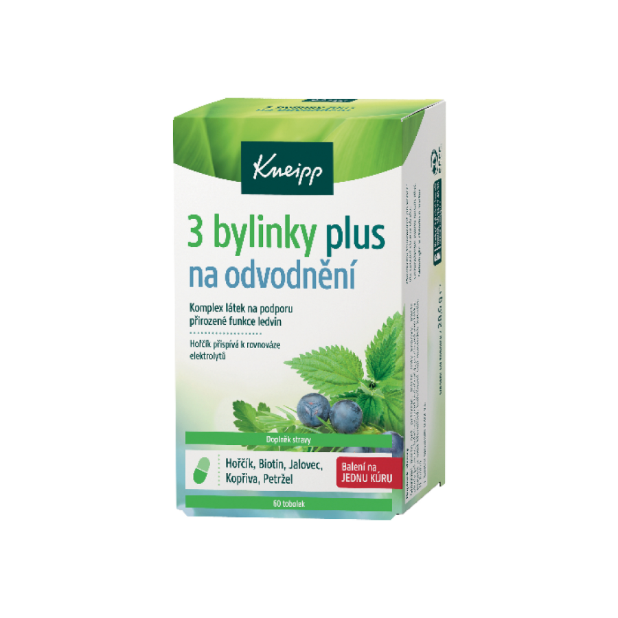 Kneipp 3 bylinky plus na odvodnění 60 tobolek