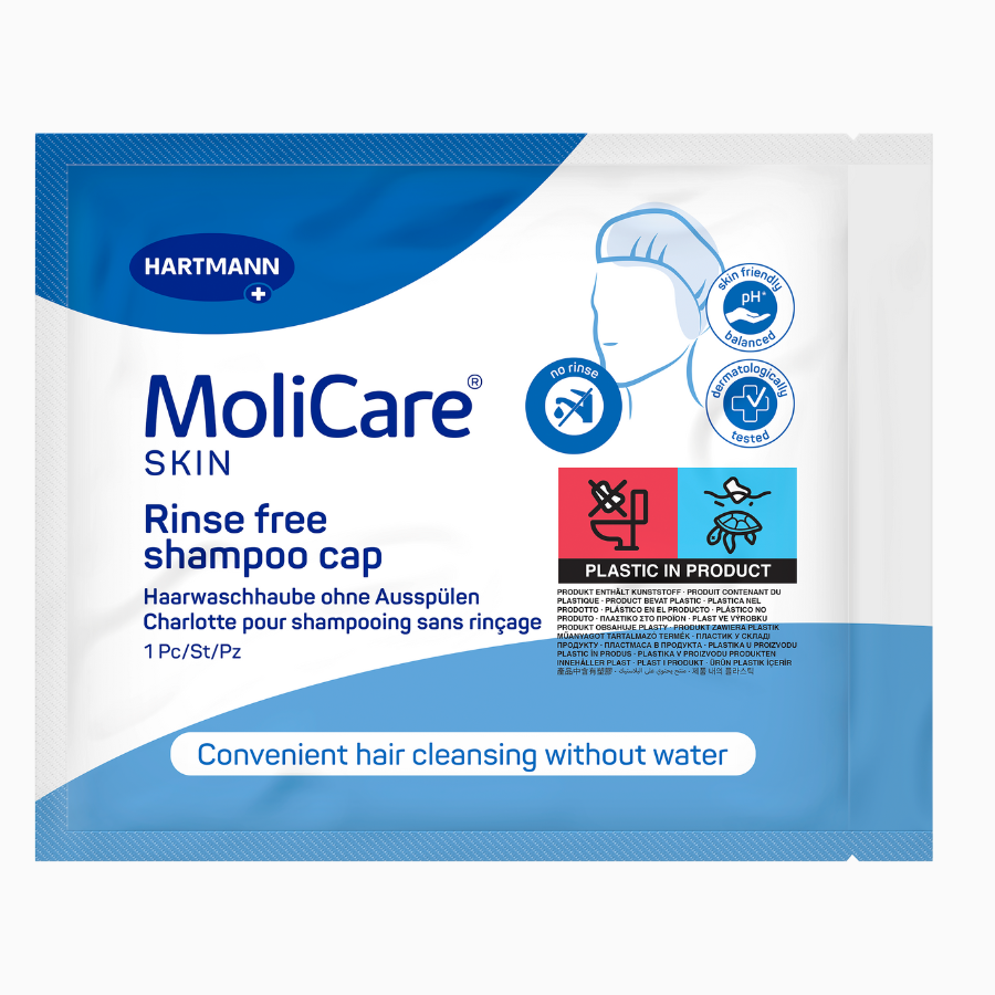 Molicare Skin čepice na mytí vlasů bez oplachu