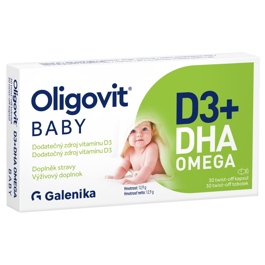 Oligovit Baby D3+DHA omega twist-off 30 tobolek Galenika