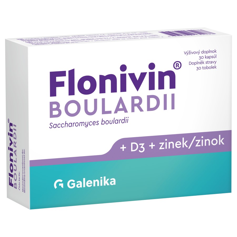 Flonivin Boulardii + D3 + zinek 30 tablet Galenika