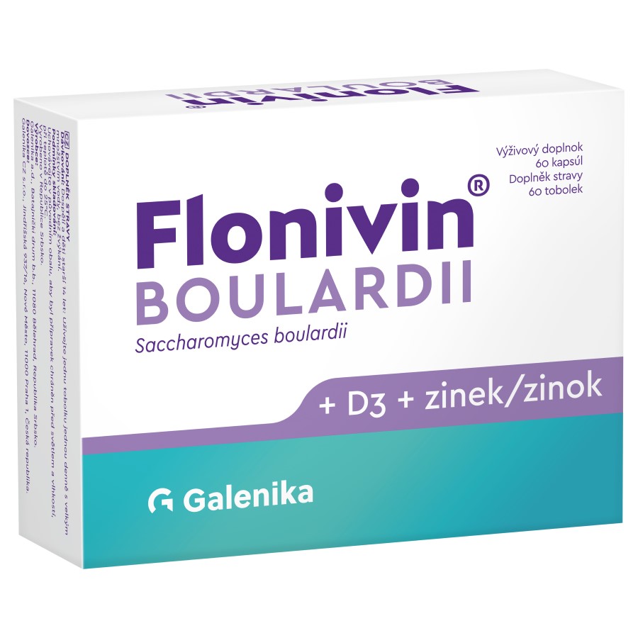 Flonivin Boulardii + D3 + zinek 60 tablet Galenika
