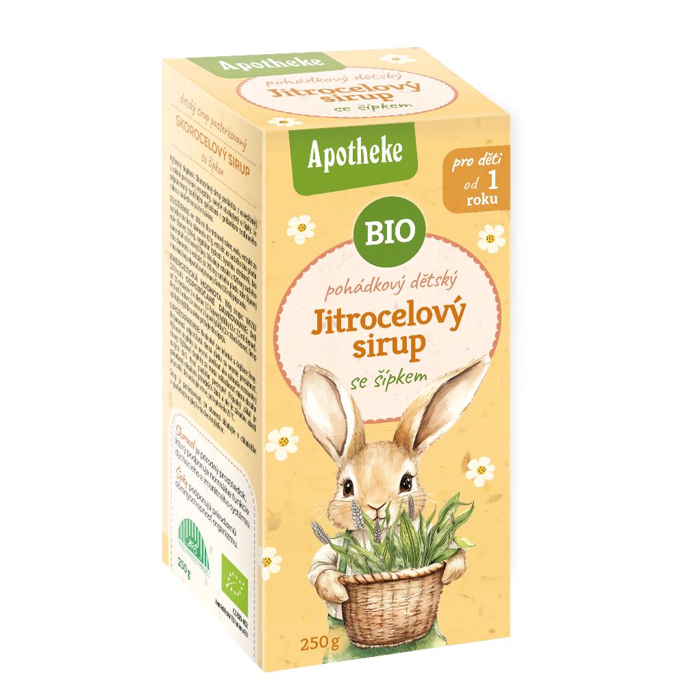 Apotheke Pohádkový dětský Jitrocelový sirup se šípkem BIO 250g