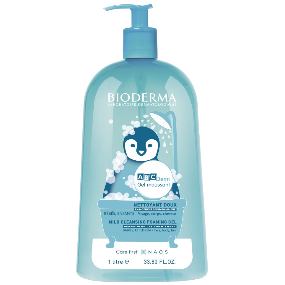 BIODERMA ABCDerm Gel moussant jemný čisticí gel pro kojence a děti 1 l