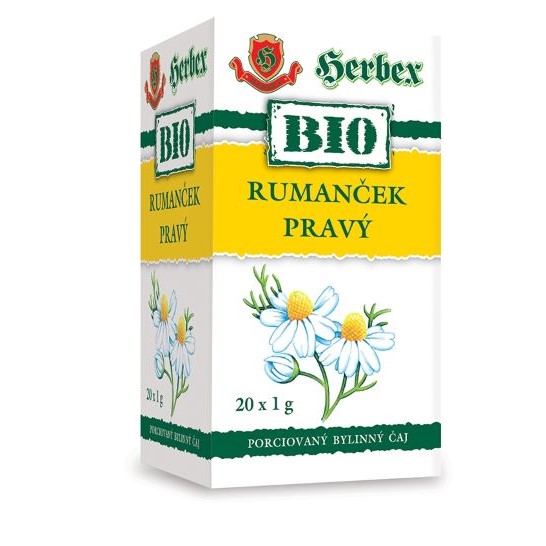 Herbex Bio Tea heřmánek pravý nálevové sáčky 20x1g