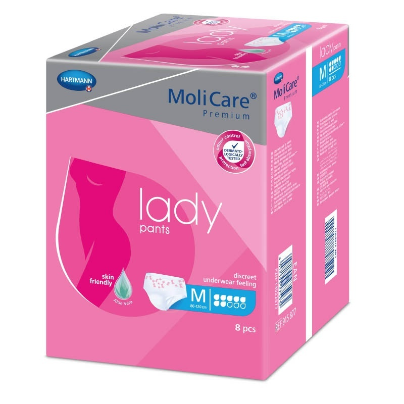 Molicare Lady Pants navlékací  kalhotky 7 Kapek M boky 80-120cm 1442ml 8ks