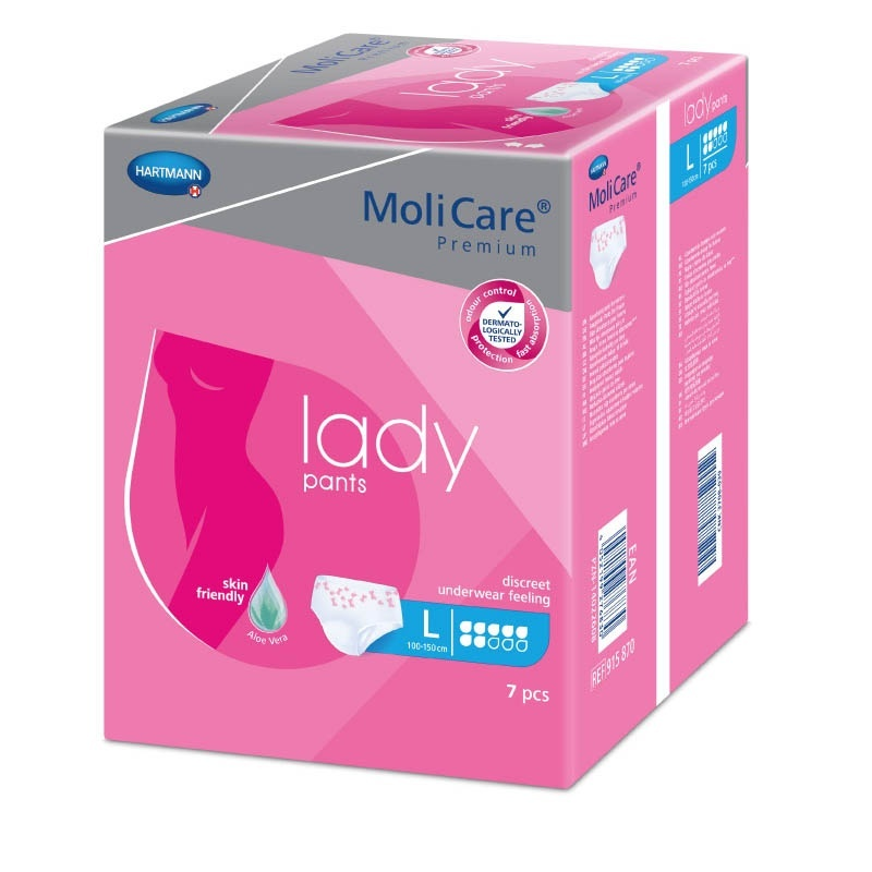 Molicare Lady Pants navlékací  kalhotky 7 kapek L boky 100-150cm 1373ml 7ks