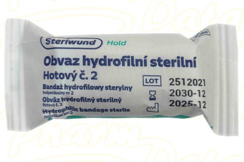 Obvaz hydrofilní sterilní hotový č.2 Steriwund